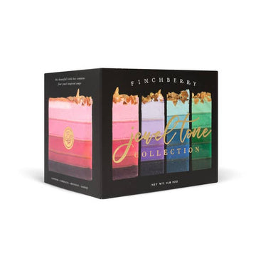 FinchBerry Bath Hand Crafted Soap Jewel Tone 4 Bar Gift Box by Finchberry